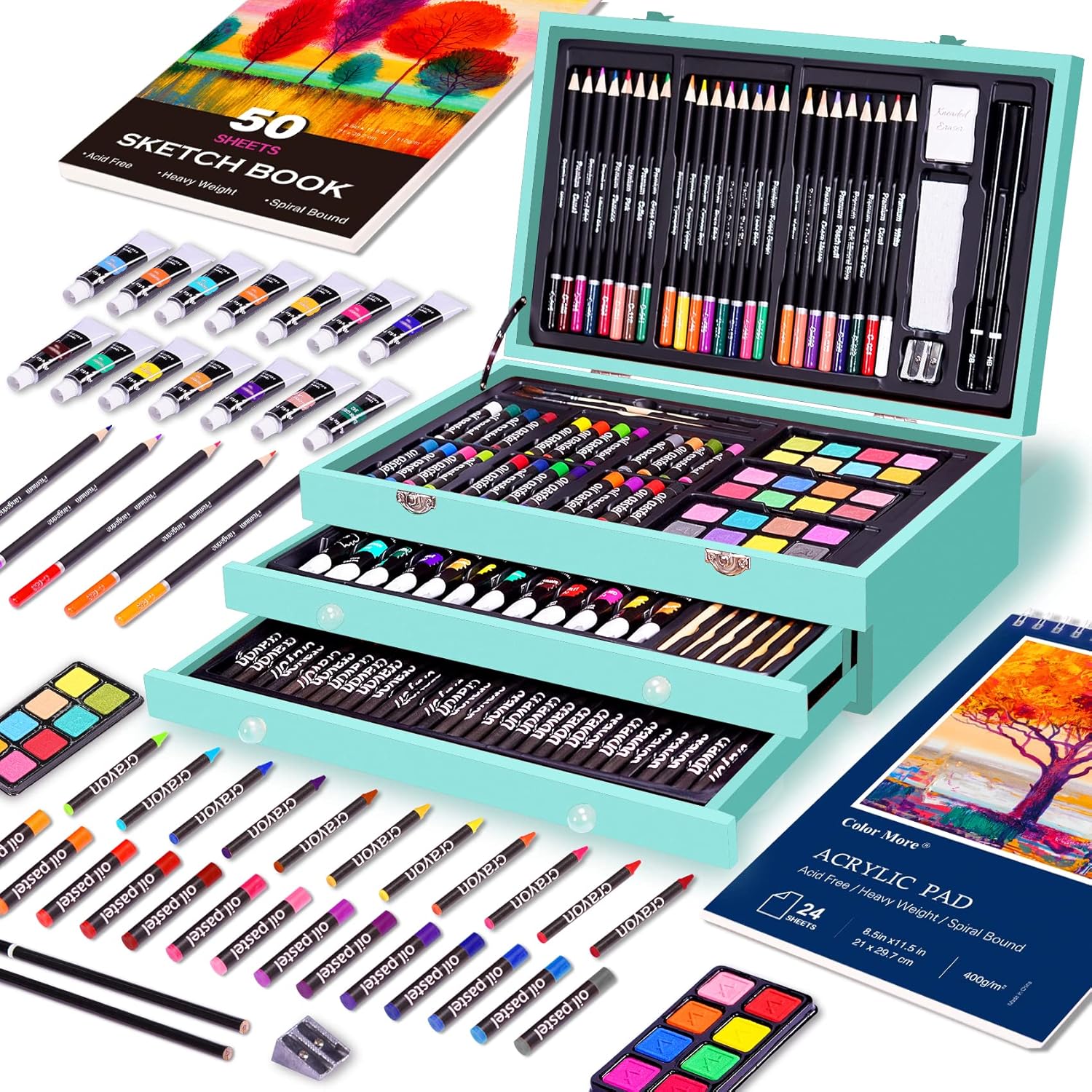 BLACK FRIDAY Sale Soon to be sold out💥💥💥 Buy 2 Get 1 Free 175 Piece Deluxe Art Set with 2 Drawing Pads