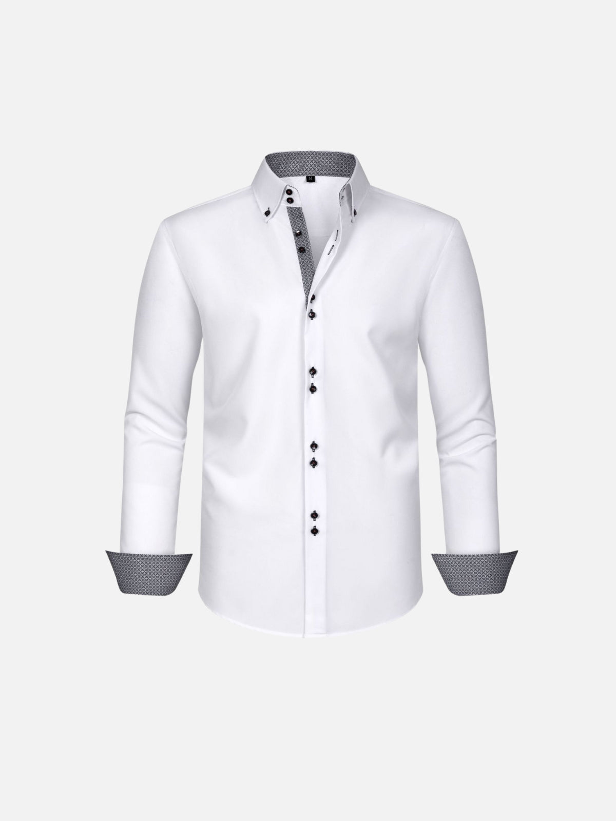 Color-Match Four-Way Contrast Stretch Shirt