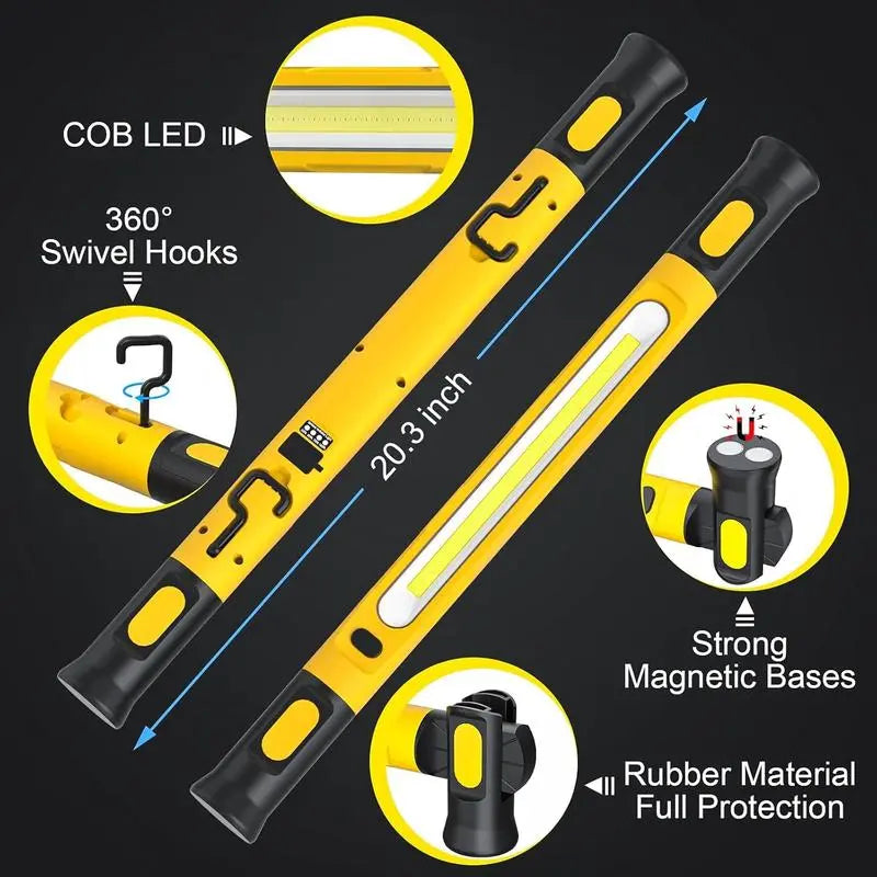 5200mAh Magnetic Rechargeable Hood Light Bar for Car Repair