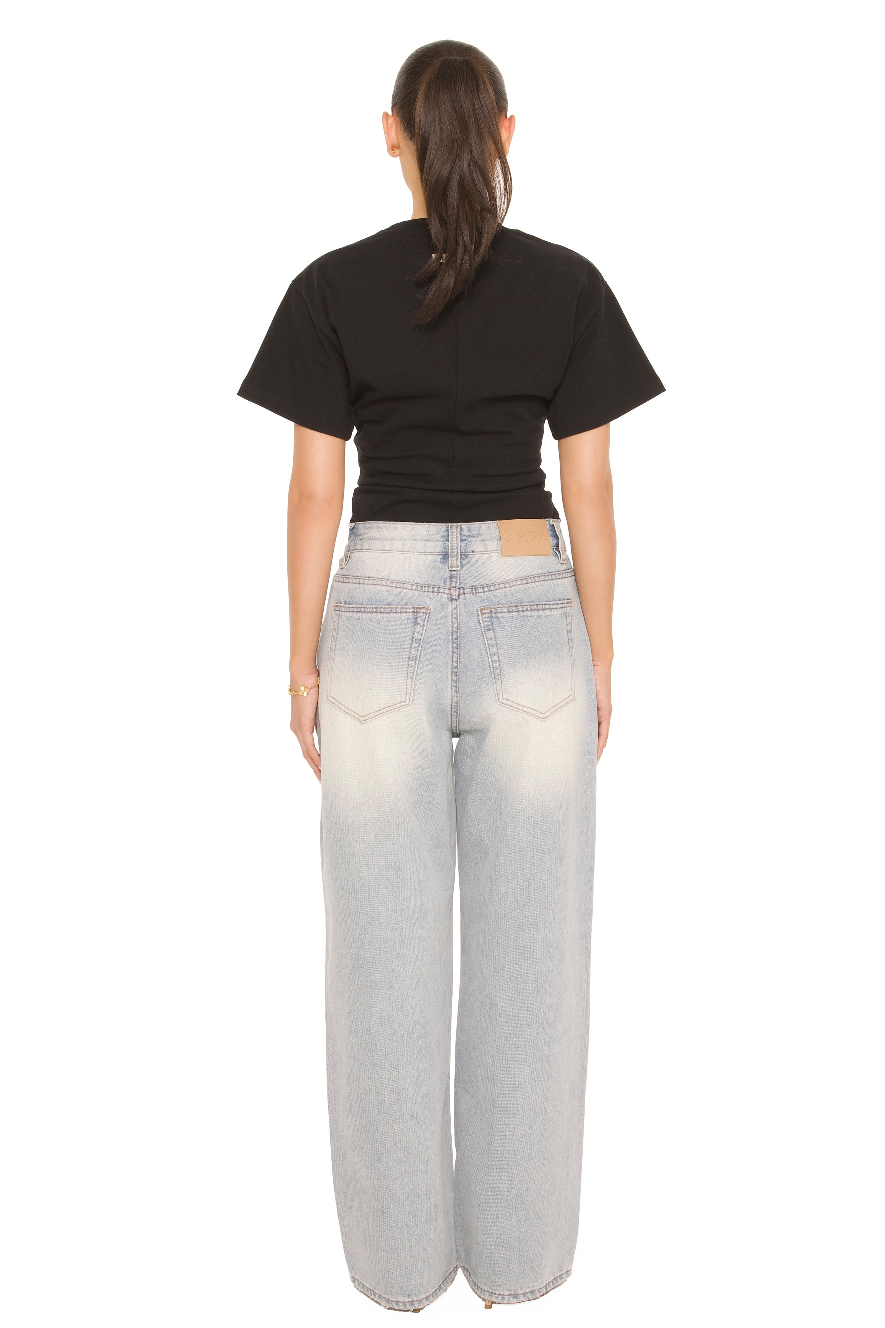 Embroidered Signature Jeans Light Blue