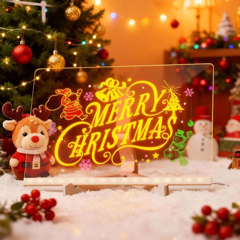 🎄The perfect Christmas gift for kids🎄 Acrylic erasable neon art board and markers