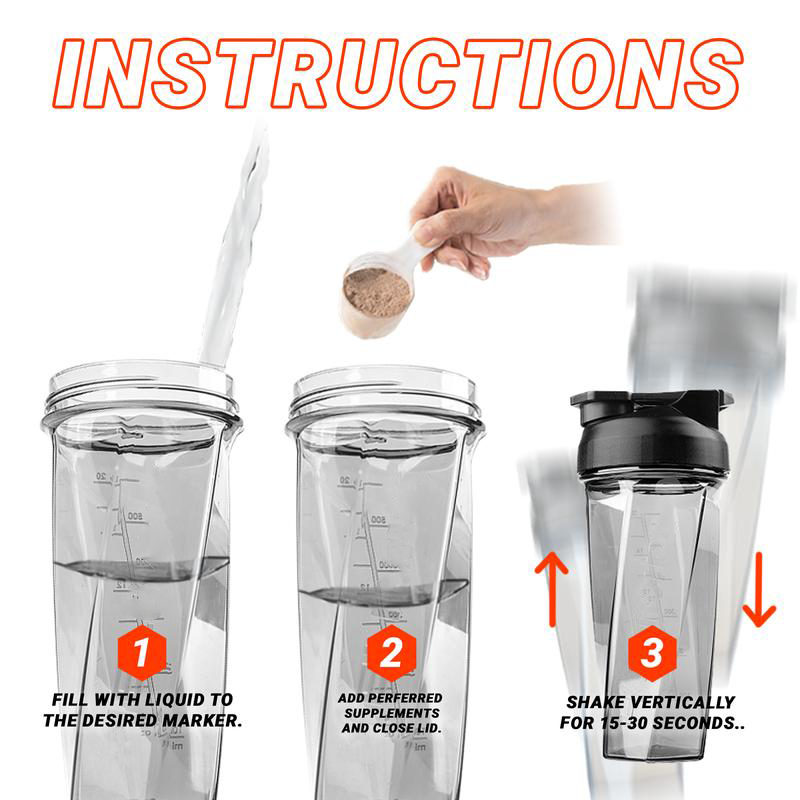 Vortex Mix Shaker Bottle