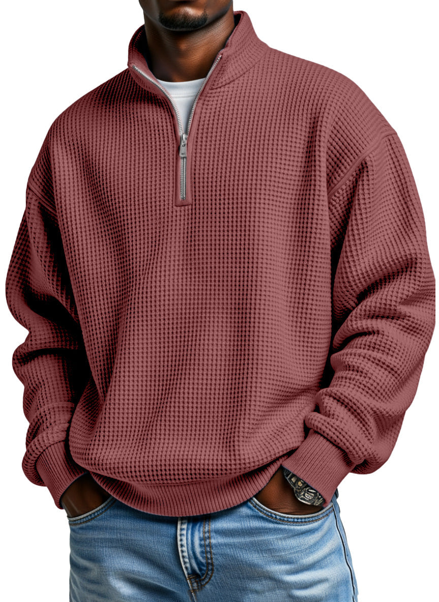 Cozy Waffle Half-Zip Polo