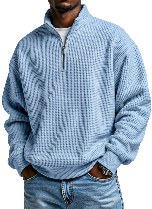 Cozy Waffle Half-Zip Polo