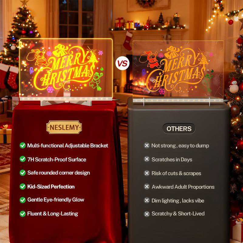 🎄The perfect Christmas gift for kids🎄 Acrylic erasable neon art board and markers